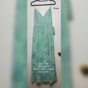 Spaghetti strap gown